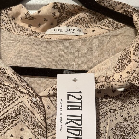 12th Tribe VAUGHN PAISLEY WOMEN'S TOP - Picture 7 of 7